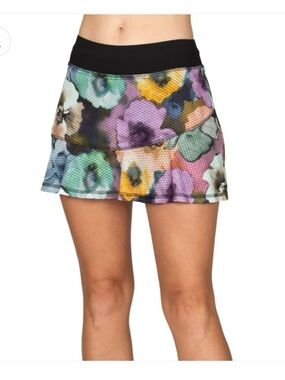 Sofibella Airflow Tennis UPF 50 Quick Drying Built-in Shorts Ruffle Skort size L